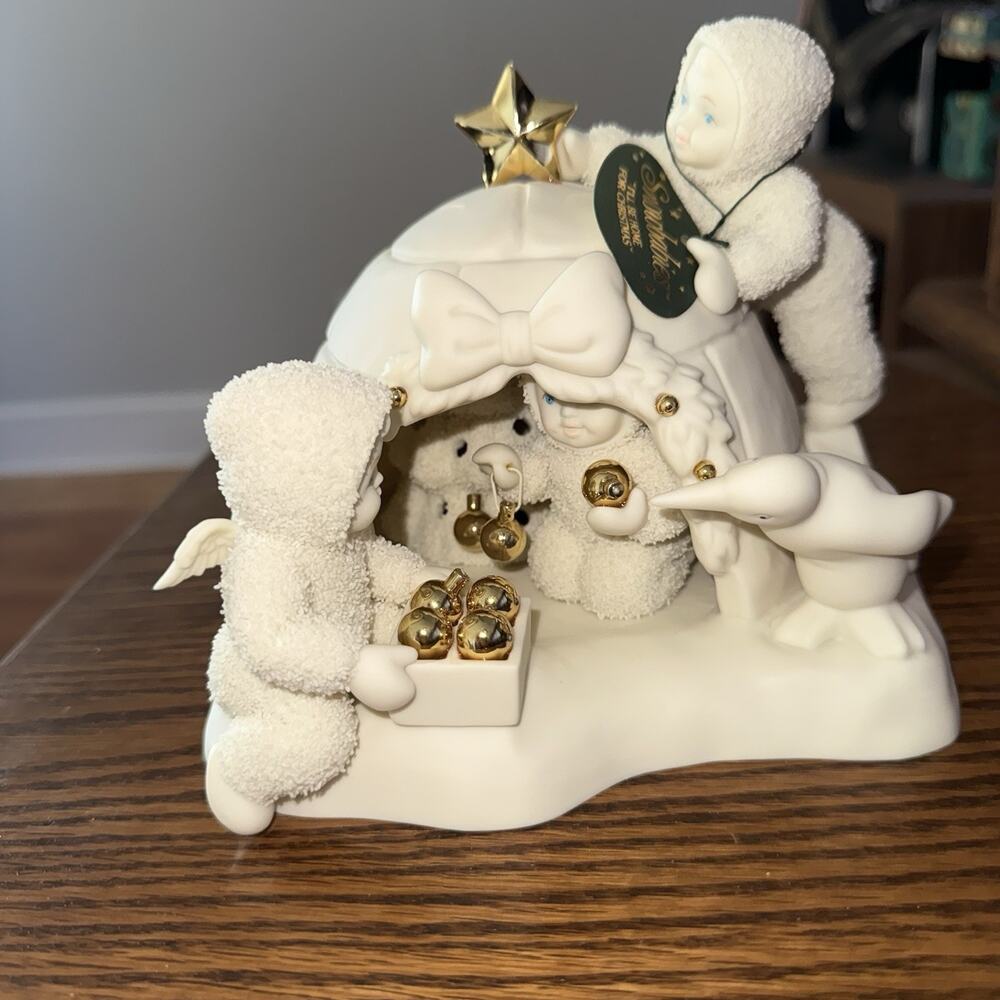 2001 Dept 56 Snowbabies Figurine Igloo w/ Light “I’ll Be Home For Christmas”
